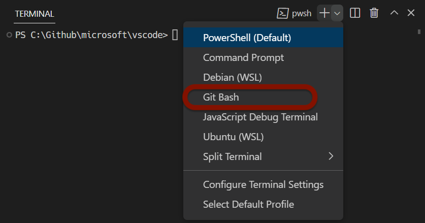 Open a GitBash terminal if on Windows